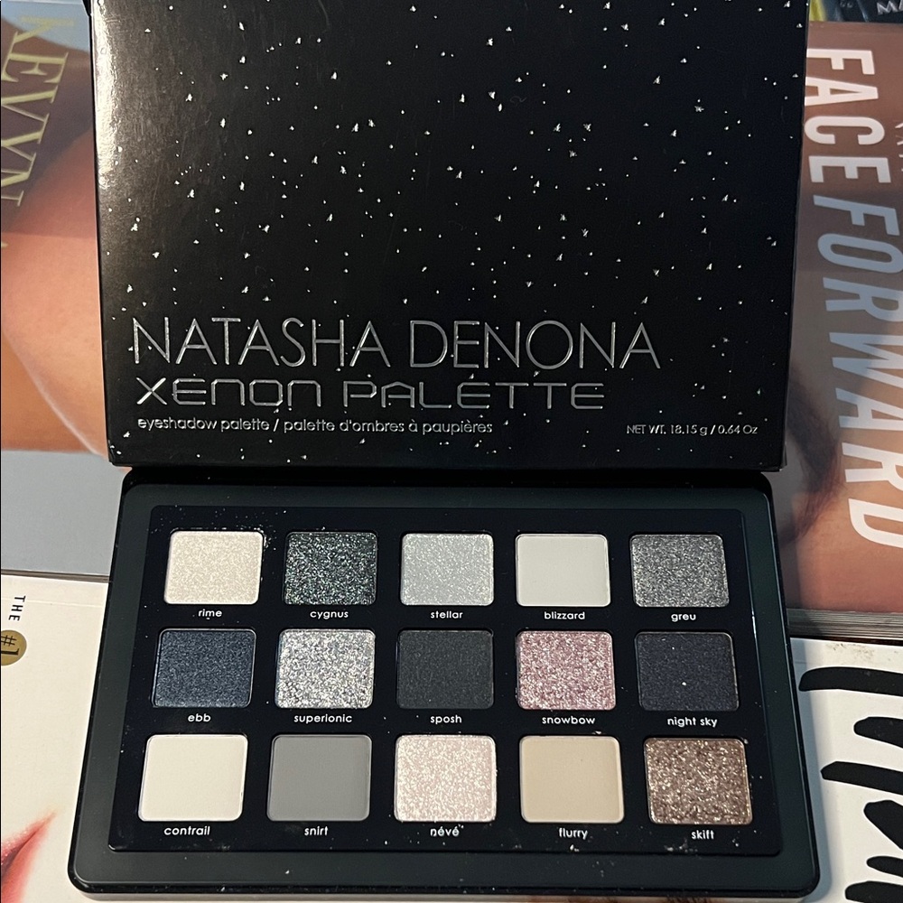 Natasha Denona Xenon Palette - Bold Black and Silver Shades